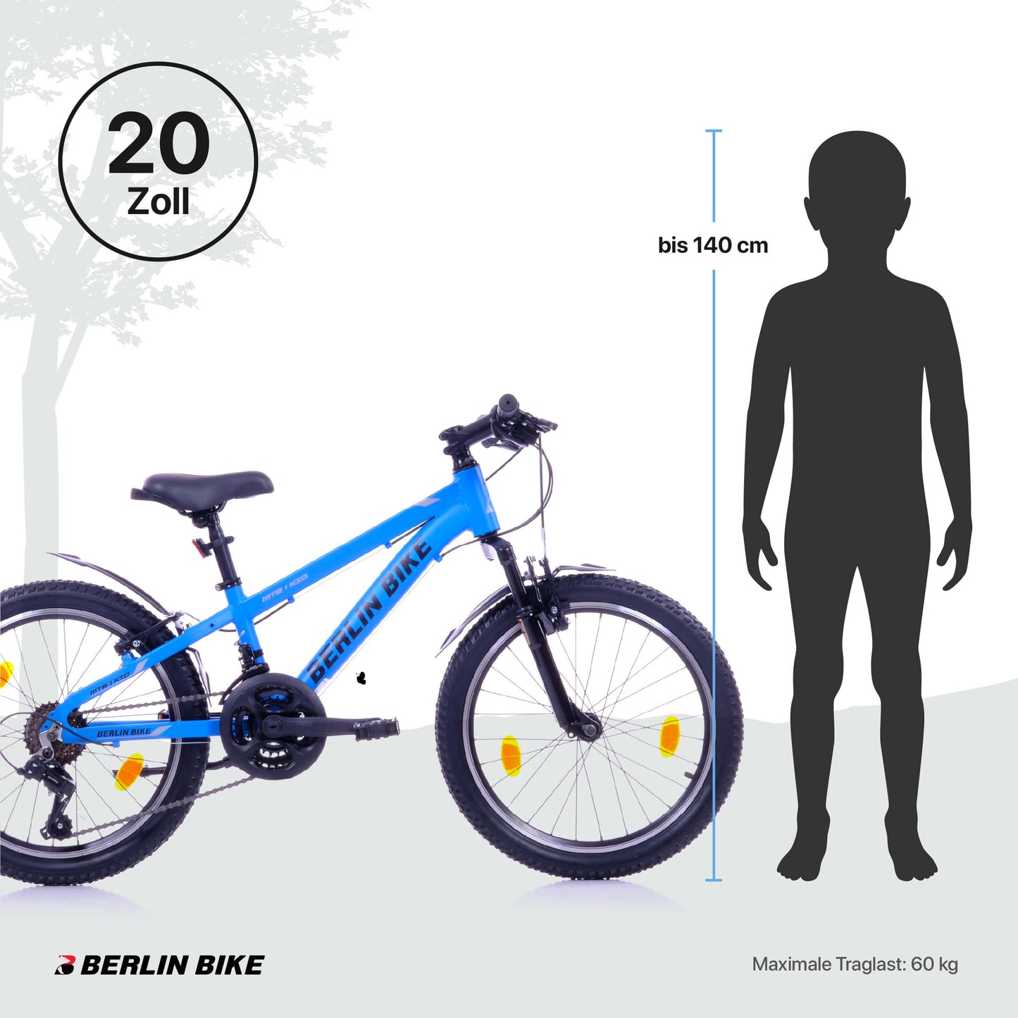 Berlin Bike MTB1 Kid 20 Zoll Mountainbike Blau