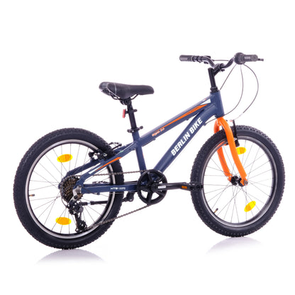 Berlin Bike Grizz 20 Zoll Mountainbike Orange, 45grad rueckansicht, offizieller Verkauf über fahrradkauf24.de mit EU-weitem Versand