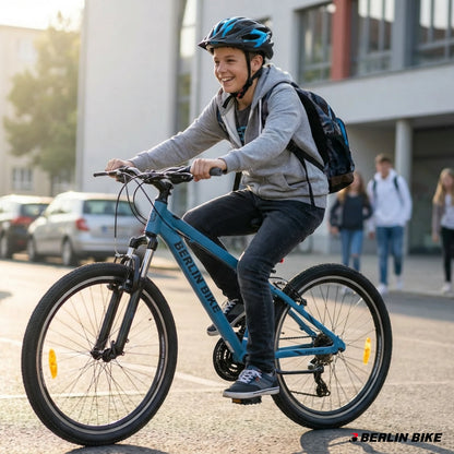 Berlin Bike MTB1 24 Zoll Kinderfahrrad in Blau – Junge geht damit zur Schule, leichtes und stabiles Kindermountainbike bei fahrradkauf24.de, schneller Versand in Deutschland