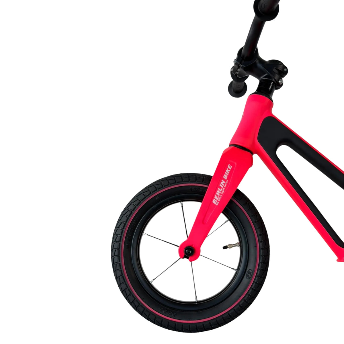 Berlin Bike Raddy Laffy Balance Bike 12 Inch front wheel detail pink