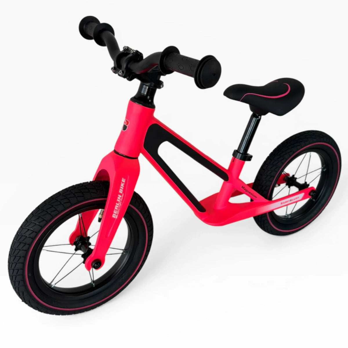 Berlin Bike Raddy Laffy Balance Bike 12 Inch front side view pink