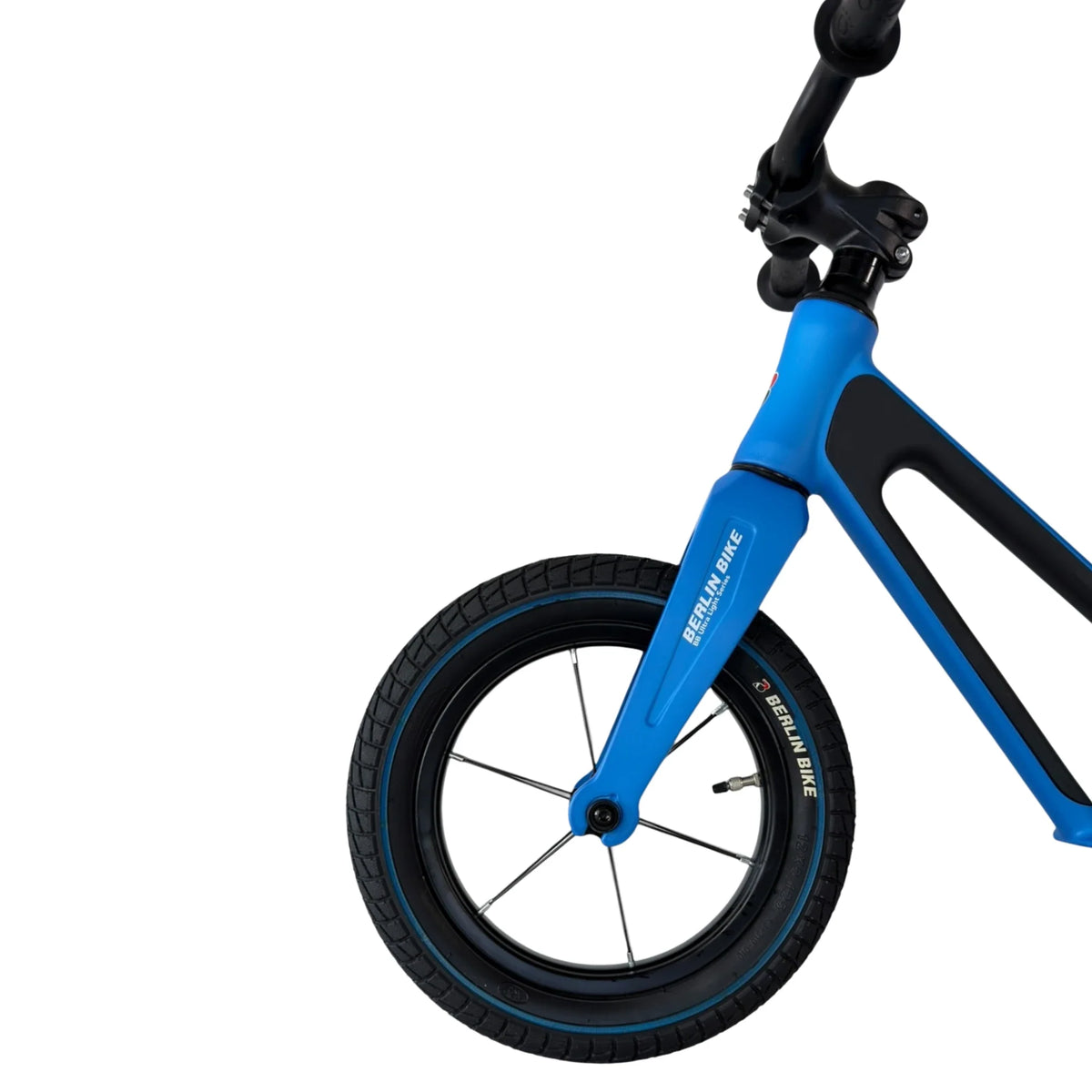 Berlin Bike Raddy Laffy Balance Bike 12 Inch front wheel detail blue