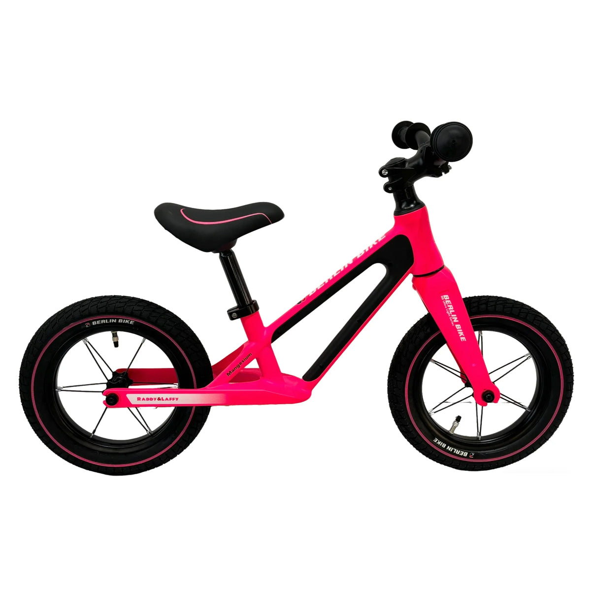 Berlin Bike Raddy Laffy Balance Bike 12 Inch full side view pink