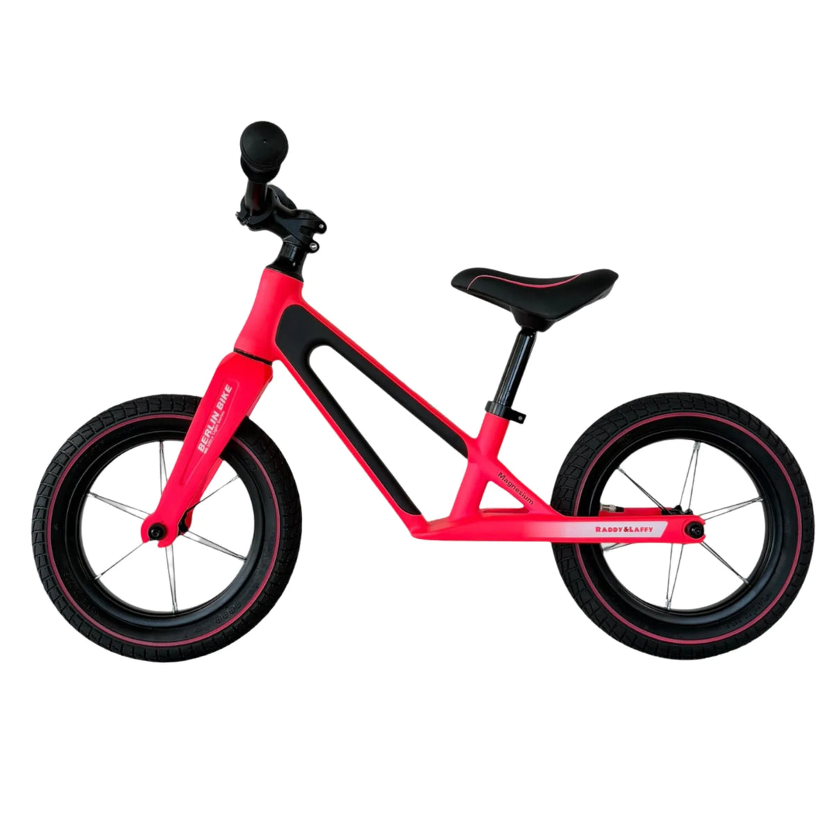 Berlin Bike Raddy Laffy Balance Bike 12 Inch profile view pink