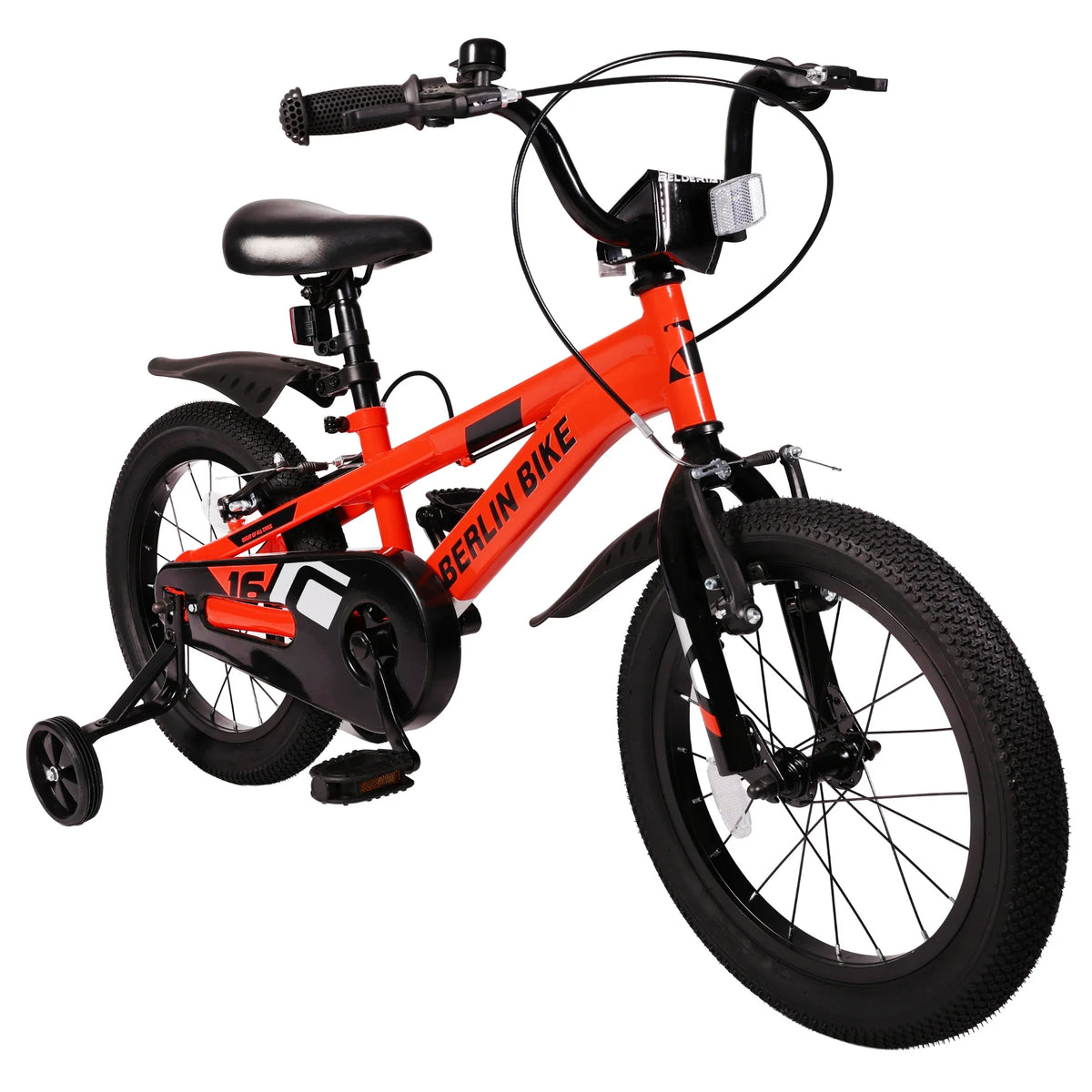 Berlin Bike Cross Kids Bike 16 Inch 45-degree side view orange