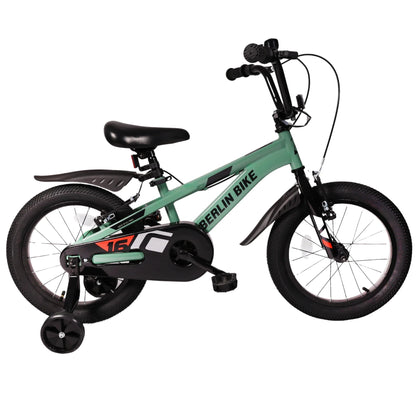 Berlin Bike Cross Kids Bike 16 Inch full side view green