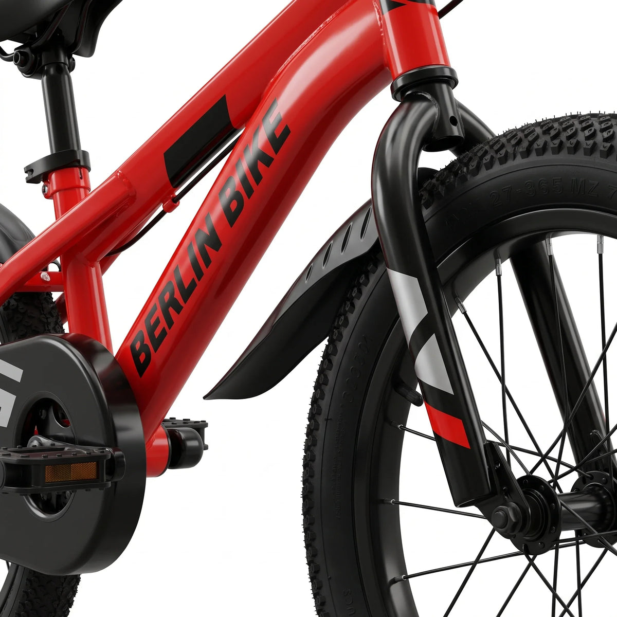 Berlin Bike Cross Kids Bike 16 Inch frame detail orange