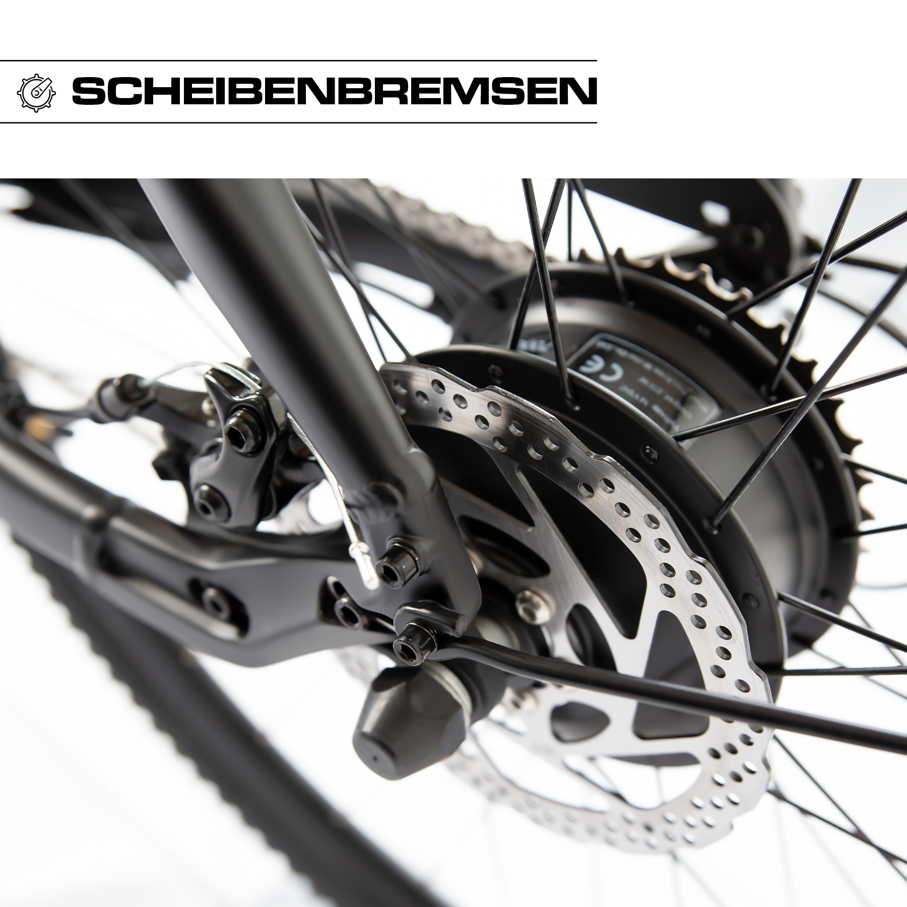Keskin cBike1V E-Bike mit Scheibenbremse, Detailansicht der leistungsstarken Disc Brake, offizieller Verkauf über fahrradkauf24.de mit EU-weitem Versand
