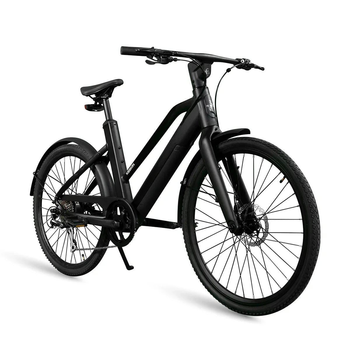 Keskin cBike1V E-Bike in Schwarz, 45-Grad-Ansicht, offizieller Verkauf über fahrradkauf24.de mit EU-weitem Versand
