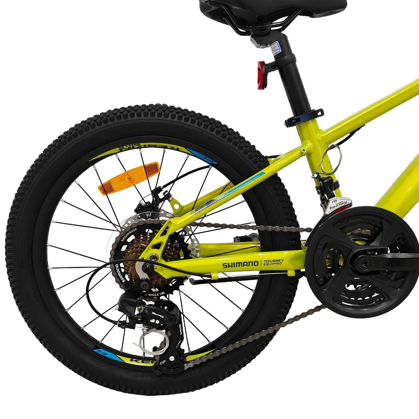 Keskin Bike Kinderfahrrad MTB1 20 Zoll in Neon Grün, Antrieb mit Kassette und Kette – schnelle Expresslieferung innerhalb Deutschlands für ein stabiles Kinder-MTB