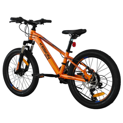 Keskin Bike Kinderfahrrad MTB1 20 Zoll in Orange in 45‑Grad‑Rückansicht – schnelle Expresslieferung innerhalb Deutschlands für ein stabiles und zuverlässiges Kinder-MTB
