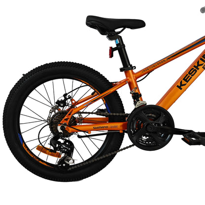 Keskin Bike Kinderfahrrad MTB1 20 Zoll in Orange, Antrieb mit Kassette und Kette – schnelle Expresslieferung innerhalb Deutschlands für ein stabiles Kinder-MTB