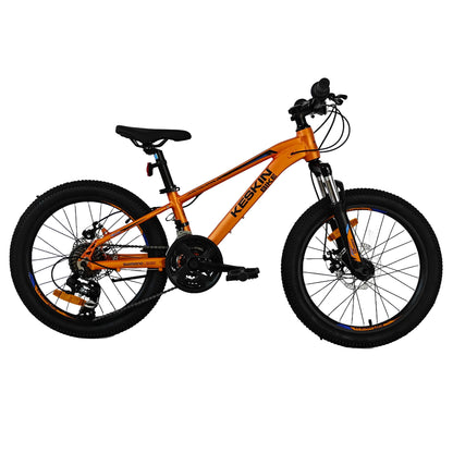 Keskin Bike Kinderfahrrad MTB1 20 Zoll in Orange in linker Seitenansicht – schnelle Expresslieferung innerhalb Deutschlands für ein stabiles und zuverlässiges Kinder-MTB