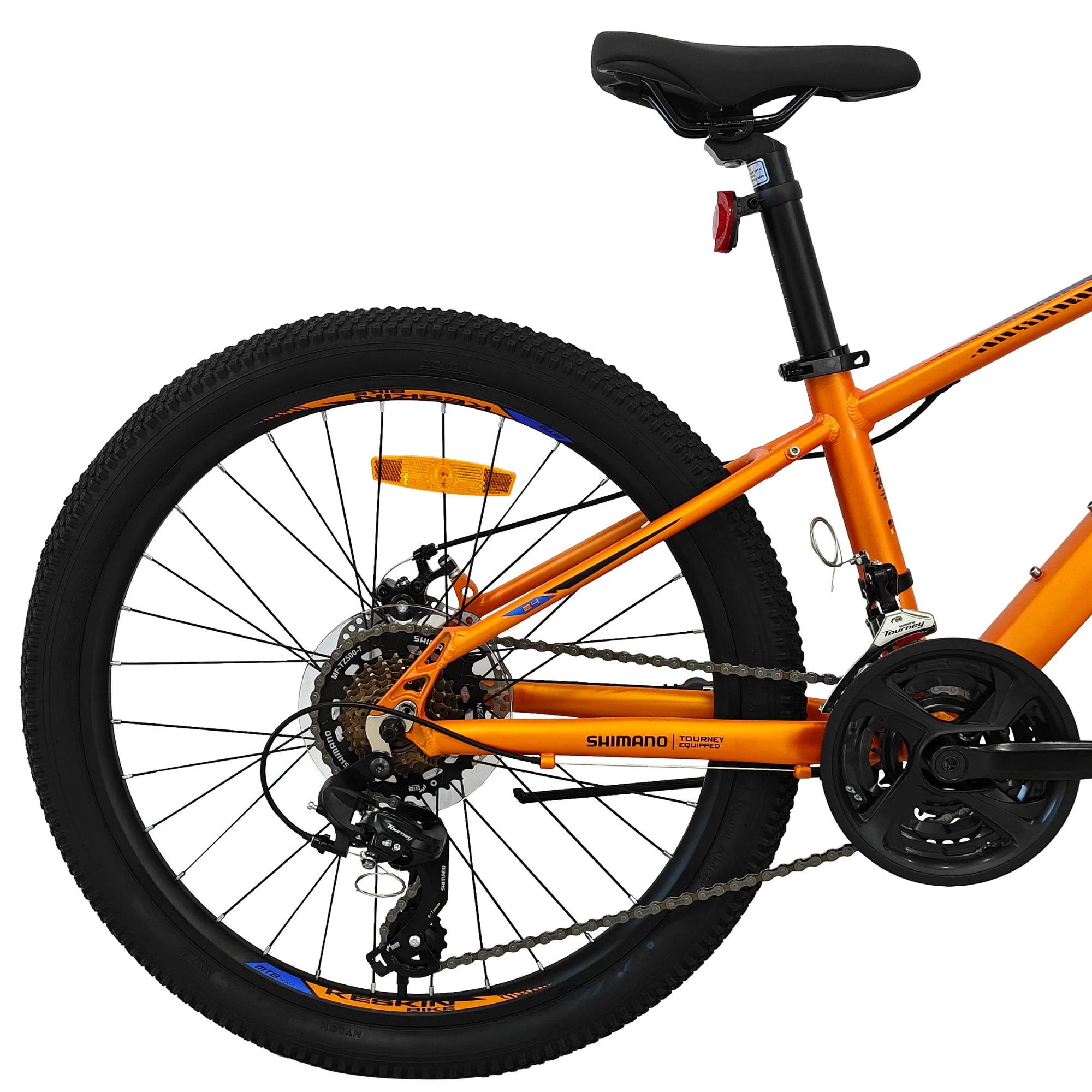 Keskin Bike Kinderfahrrad MTB1 24 Zoll in Orange, Antrieb mit Kassette und Kette – schnelle Expresslieferung innerhalb Deutschlands für ein stabiles Kinder-MTB
