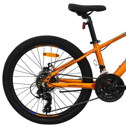 Keskin Bike Kinderfahrrad MTB1 24 Zoll in Orange, Antrieb mit Kassette und Kette – schnelle Expresslieferung innerhalb Deutschlands für ein stabiles Kinder-MTB