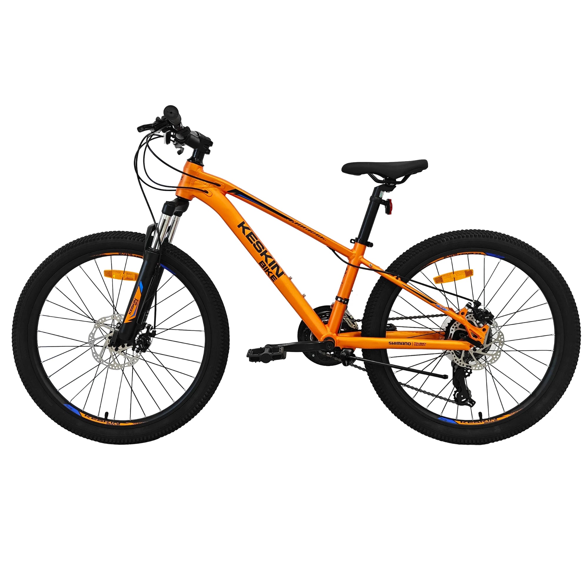 Keskin Bike Kinderfahrrad MTB1 24 Zoll in Orange in linker Seitenansicht – schnelle Expresslieferung innerhalb Deutschlands für ein stabiles und zuverlässiges Kinder-MTB